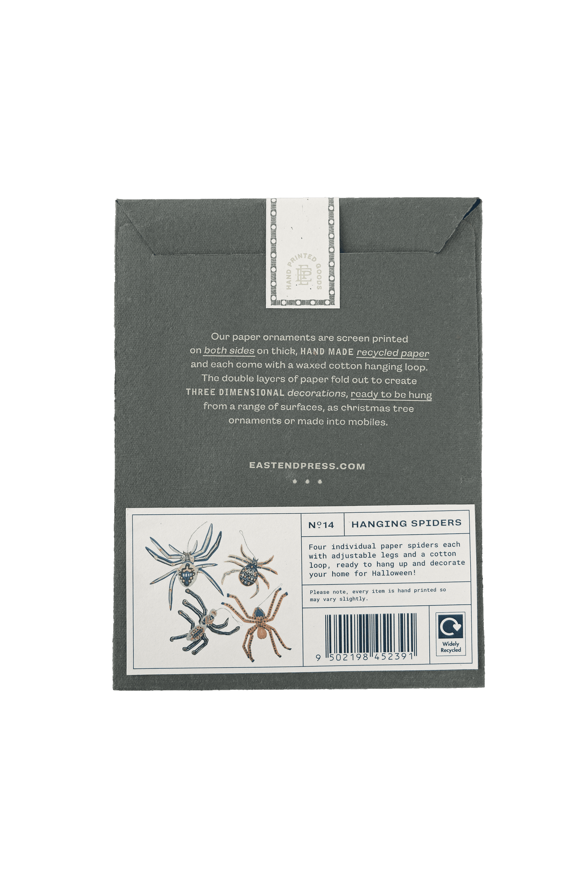 MAISON | Halloween HANGING SPIDER PAPER ORNAMENTS