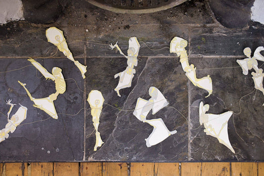 MAISON | Halloween DANCING SKELETONS SEWN GARLAND