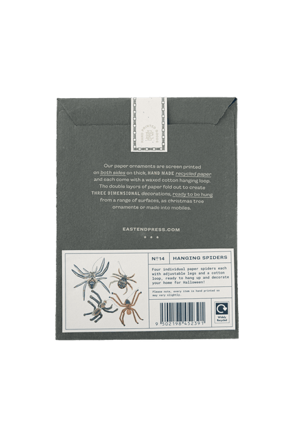 MAISON | Halloween HANGING SPIDER PAPER ORNAMENTS