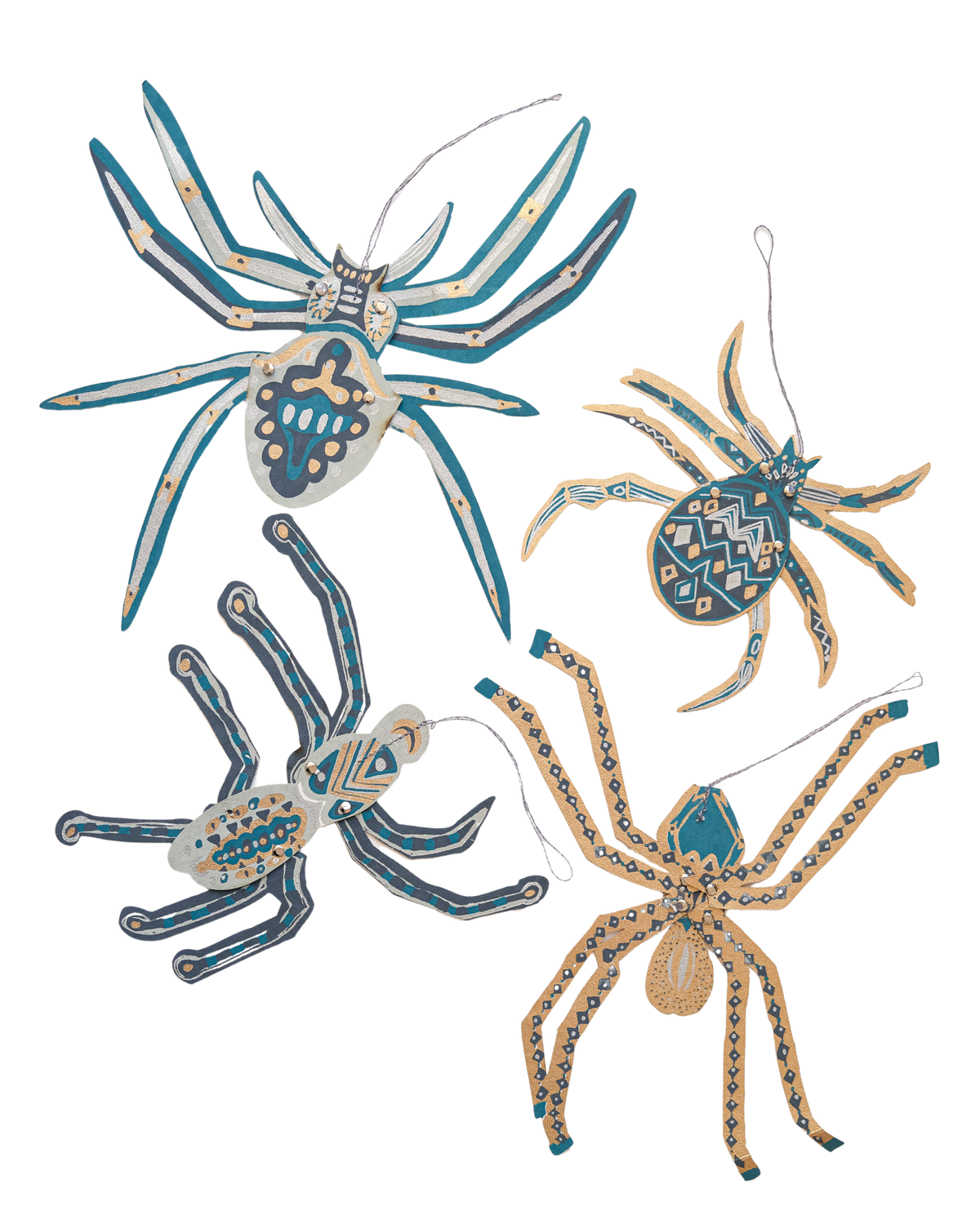 MAISON | Halloween HANGING SPIDER PAPER ORNAMENTS